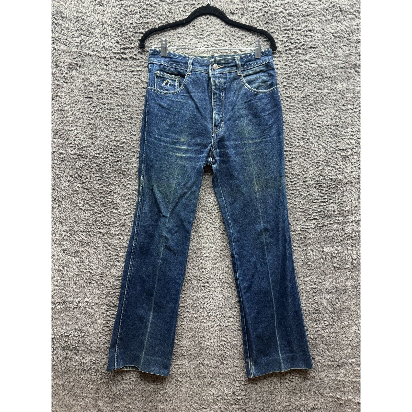 Vintage Jordache 70's 80's Blue High Rise Boot Mom Jeans Womens Size 31
